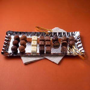 Premium Stainless Steel Platter Chocolate Tray Hand Hammered Texture Fluted Borders Luxury Catering & Hotel Buffet Tableware - Product Image 6