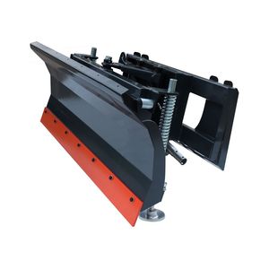 Lama spazzaneve/terna da 60 pollici per skid steer con angolazione di 30 gradi, bordo tagliente bullonato, pattini regolabili e attacco rapido universale - Product Image 1