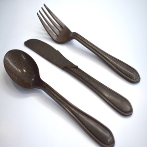 High Quality Durable Bio-Coffee Material Cutlery Set-Disposable <b>Fork</b> <b>Knife</b> Spoon Serving Accessories Made in Vietnam - Product Image 1