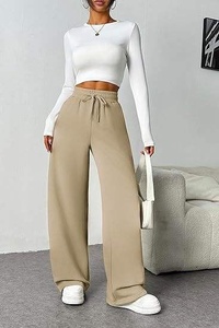 Pantalones Deportivos de Tela Gruesa para Mujer, Pantalones Anchos de Invierno para Hacer Ejercicio, Pantalones Holgados para Correr, Pantalones Deportivos Cálidos - Product Image 2