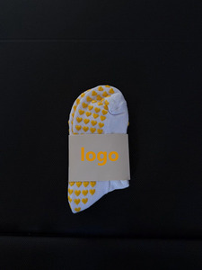 Comfortable Spandex Cotton Women's <b>Socks</b> Custom Logo Embroidery Bow Ruffle <b>Grip</b> <b>Socks</b> Thickness for Pilates Yoga Workout - Product Image 2