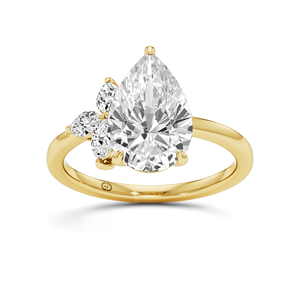 Anillo de Diamantes Cultivados en Laboratorio con Corte de Pera y Tres Piedras, Plata de Ley, Anillo de Compromiso y Boda para Mujer, Certificado por IGI y GSI - Product Image 3