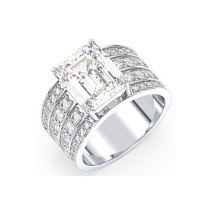 Anillos de diamantes cultivados en laboratorio con certificado REYES IGI en oro rosa de 14 quilates con baño de rodio, regalo de boda, joyería fina para mujer - Product Image 6
