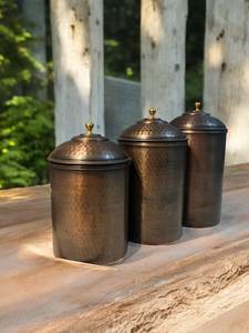 Copper Storage Pot Handmade Kitchen Canister Pantry <b>Jar</b> Tea Coffee Container <b>Spice</b> Holder Dry Fruit Vessel Countertop Organizer - Product Image 1