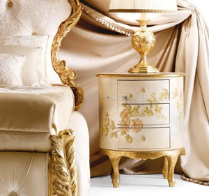 Ensemble de chambre à coucher de luxe en acajou classique de style royal européen, sculpté à la main, avec revêtement de qualité supérieure, pour hôtel ou maison - Product Image 4
