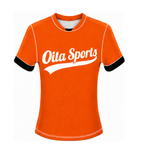 เสื้อฟุตบอลสีส้มแขนสั้นระบายอากาศได้ดีชุดทีมกีฬาชุดฝึกซ้อมชุดกีฬา - Product Image 1