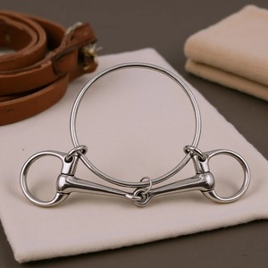 Bocado para Caballo de Carreras con Acabado Plateado Pulido, Bocado Articulado de Metal que Promueve la Salivación - Product Image 4