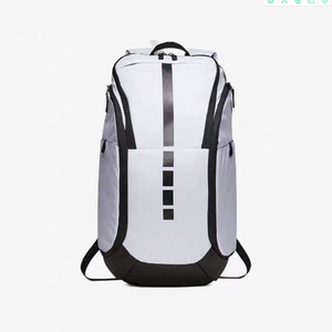 Sac à dos de sport en nylon noir, capacité 30-40L, avec bande réfléchissante pour activités de plein air - Product Image 3