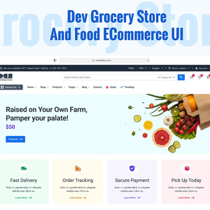 WebCraft Studio, conception de magasin d'alimentation en ligne, produits essentiels quotidiens, produits frais de la ferme, produits laitiers, boulangerie, en-cas, livraison rapide à domicile - Product Image 6