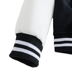 Women's New Style Varsity Jacket Breathable and Fashionable <b>Woolen</b> Fabric Button Crop <b>Top</b> with Pockets for Fall and Winter - Product Image 4