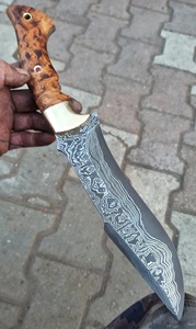 A&M ENTERPRISES Handmade Damascus Steel Bowie Knife Wood Handle Industrial Grade Utility Survival Professional Hunting Knives - Product Image 5