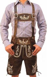 Pantalones Cortos de Cuero Estilo Trachten/Pantalones Bávaros Trachten, Lederhosen Personalizados de Cuero Auténtico para Hombre - Product Image 6