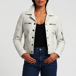 Classic <b>Women</b> Leather <b>Jackets</b> Custom Made Biker Motorcycle Outerwear <b>Jackets</b> Fashion Genuine Leather <b>Jacket</b> Ladies - Product Image 6