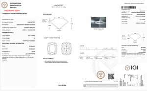 Diamantes Modernos Johari de Corte Cojín, Cultivados en Laboratorio, Certificados por IGI, Color D, para Colecciones de Joyería Fina, Brillo Exquisito - Product Image 3