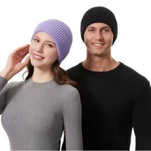 Bonnet en tricot personnalisé avec logo, en acrylique, à revers, pour l'hiver, pour marques de streetwear, fournisseur en gros, faible MOQ - Product Image 2