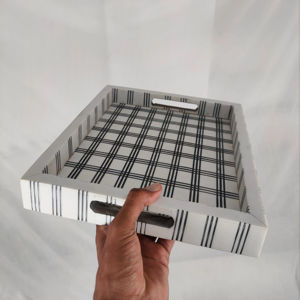 Magnifiques plateaux de service en nacre avec incrustation de nacre, plateaux en os incrusté pour hôtels et restaurants, articles de cuisine par Crafts Galore - Product Image 1