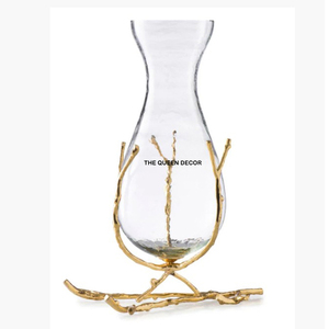 Florero de Diseño Clásico con Acabado Antiguo en Hierro Dorado Retro de Alta Calidad, Florero de Metal para Escritorio - Product Image 3