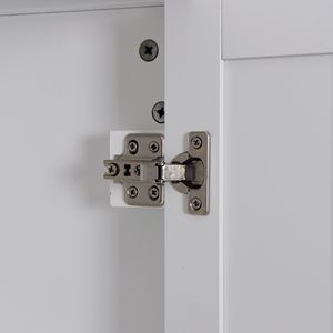 15.75X11.81X66.93 pollici soggiorno armadio in legno con 6 ripiani e 2 porte per il bagno di stoccaggio del pavimento - Product Image 5