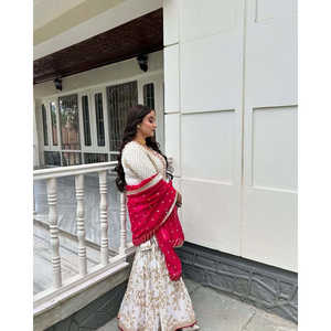 Party Wear XL Traje Conjunto con hilo y secuencia de trabajo - Product Image 5