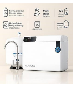 Système de traitement d'eau par osmose inverse AQUA C-3 WHITE, Aqua C3, purification multi-étapes sous évier, conçu pour s'installer sous évier. - Product Image 1