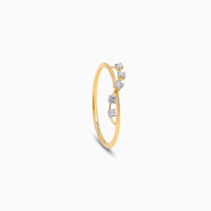 Anillo Abierto Minimalista con Diamante Cultivado en Laboratorio de Corte Redondo en Oro de 10K, 14K, 18K, Plata 925, 935, Joyería Fina Personalizada - Product Image 2