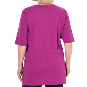 Camiseta Personalizada para Mujer, Talla Grande, 100% Algodón, Cuello en V, Secado Rápido, Suave, OEM, ODM, Venta al Por Mayor, Corte Holgado - Product Image 5