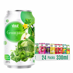 Vegetal 330ml Jugo Bebida 24 latas Lata de cartón Sin azúcar OEM ODM Etiqueta privada Muestra gratis Precio de fábrica Saludable - Product Image 1