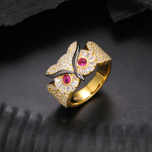 Anillos de Diamantes de Oro Sólido de 18K para Hombre con Piedras Laterales de Rubí, Estilo Hiphop de Lujo para Uso Diario - Product Image 1