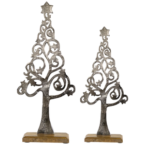Elegant Silver Metal Christmas <b>Tree</b> <b>Ornament</b> Modern Handmade Design for Christmas Festival Home Interior Decoration At Low Price - Product Image 5