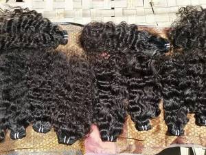 Extensiones de Cabello Humano Rizado Remy Indio a Granel, Doble Trama, Doble Grosor, con Baby Hair, 100% Densidad, Aptas para Todos los Colores - Product Image 1