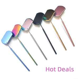 Miroir cosmétique personnalisé avec poignée, miroir d'inspection pour extensions de cils avec grande poignée facile à saisir, échantillons gratuits - Product Image 3