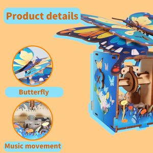 Kit Modello 3D Fai-da-Te in Legno, Carillon con 'You Are My Sunshine' per Regali di Compleanno, Natale e Festività - Product Image 5
