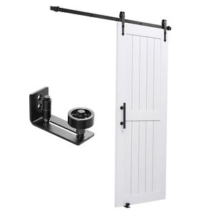 Porte coulissante de grange en MDF haute résistance 30 x 84 pouces avec kit de quincaillerie facile à installer, surface en PVC imperméable pour chambre à coucher - Product Image 1