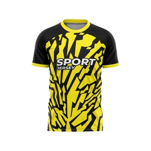 Camiseta de Fútbol Retro Negra al por Mayor, OEM ODM, Impresión Digital Personalizada, Transpirable, Nombre del Equipo en la Parte Delantera, 100% Poliéster, Cuello en V - Product Image 1