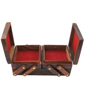 Caja de Joyería de Madera Hecha a Mano, Económica, para Anillos, Aretes, Collares y Pulseras, con un Elegante Diseño Rústico - Product Image 3