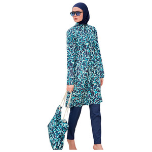 Manufacturer-Supplied <b>Modest</b> Breathable Eco-Friendly Sporty Gym Clothing for Muslim Women Solid Active Wear Polyester/Cotton - Product Image 3