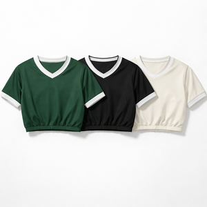 เสื้อครอปท็อปฟุตบอลสำหรับทีมแบบสั่งจำนวนมาก - เสื้อครอปท็อปฟุตบอลคุณภาพพรีเมียมขายส่งแบบสั่งทำ - Product Image 5