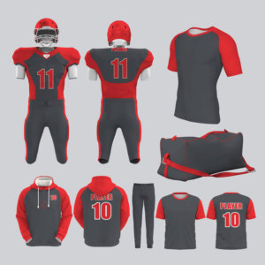 Paquete de Uniformes de Fútbol Americano al por Mayor, Conjunto de Uniforme de Compresión, Transpirable, Impresión por Transferencia de Calor, 100% Poliéster - Product Image 3