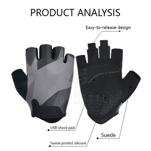 Padded Cycling Gloves Lightweight Fingerless Bike Gloves with Breathable Mesh for Outdoor Riding and Training - Product Image 4
