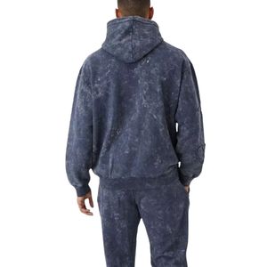Conjunto de Sudadera con Capucha y Pantalones Deportivos a Juego, Color Carbón, Efecto Desgastado por el Sol, Estilo Vintage, Relajado, Dos Piezas, Ropa Deportiva Urbana - Product Image 2