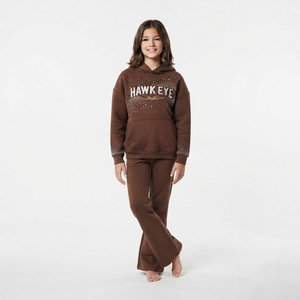 Custom Logo Kids <b>Hoodie</b> And Pants Set Rhinestone Work Streetwear Tracksuit Fashion Clothing Wholesale OEM ODM Factory - Product Image 6
