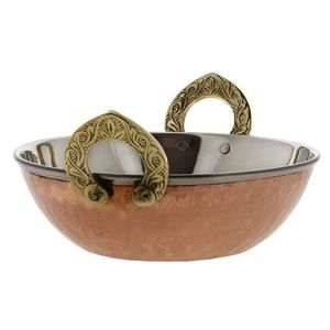 Premium Brass Cooking Vessel Handmade Brass Kadai with Iron Handles Traditional Indian Kitchenware Bulk Manufacturer for Home - Product Image 2
