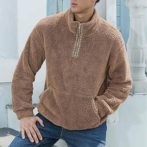 Sweat-shirt zippé en molleton streetwear de haute qualité pour homme, style vintage double couche, effet vieilli, personnalisable, pull décontracté vierge - Product Image 2
