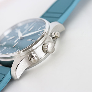 Exquisite and Romantic Business Luxury Light Blue Dial Casual Banquet <b>Chronograph</b> Date <b>Automatic</b> Mechanical Men's Watch - Product Image 4