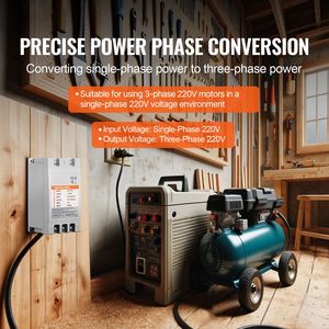 Convertitore Digitale da Monofase a Trifase 10HP 30A 220V per Uso Residenziale e Commerciale Leggero, Inverter e Convertitore con Trasformatore di Fase - Product Image 3
