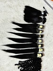 Venta al por mayor de extensiones de cabello humano virgen Remy brasileño teñido peluca recta fuente - Product Image 2