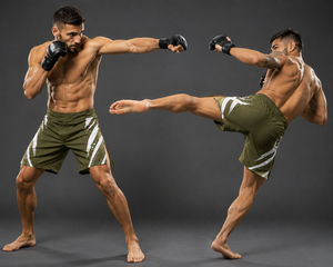 Shorts de combat MMA personnalisés en gros pour hommes, sublimés, pour entraînement BJJ No-Gi, séchage rapide, légers et extensibles, athlétiques - Product Image 5