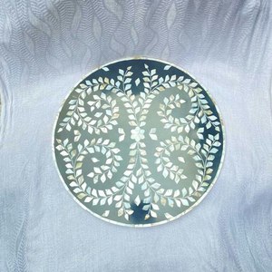 Bandeja de diseño único con incrustaciones de nácar, bandeja de servir de nácar, bandeja de MDF, bandejas decorativas, bandeja de resina a un precio muy razonable. - Product Image 5