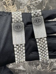 Montre-bracelet Laysware de qualité supérieure, entièrement sertie de moissanite blanche, style antique, idéale pour le bureau, les soirées et les occasions spéciales, disponible au meilleur prix - Product Image 5