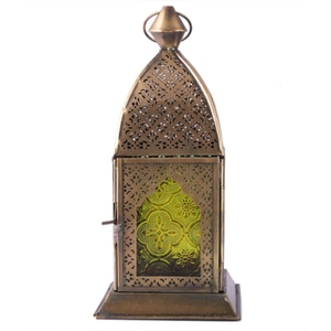 Set Of 2 Decorative <b>Moroccan</b> Lanterns With Cutout Gold Metal Candle Holders Hanging & Tabletop Lanterns For Home <b>Decor</b> & Events - Product Image 2